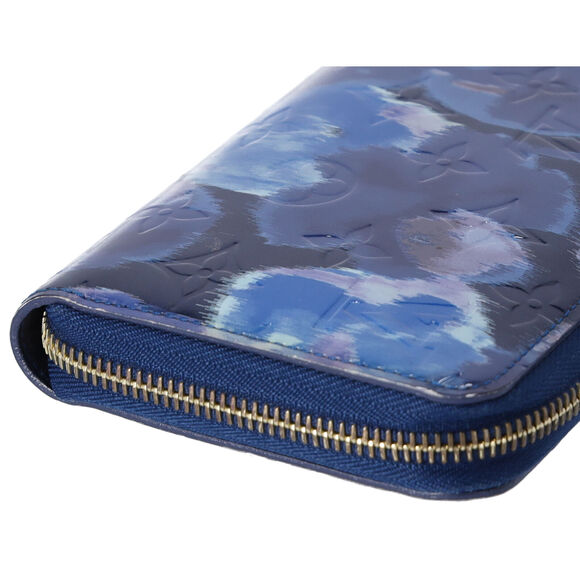 Louis Vuitton Zippy Wallet M90018 Grand Blue Patent Leather Floral - Picture 5 of 6